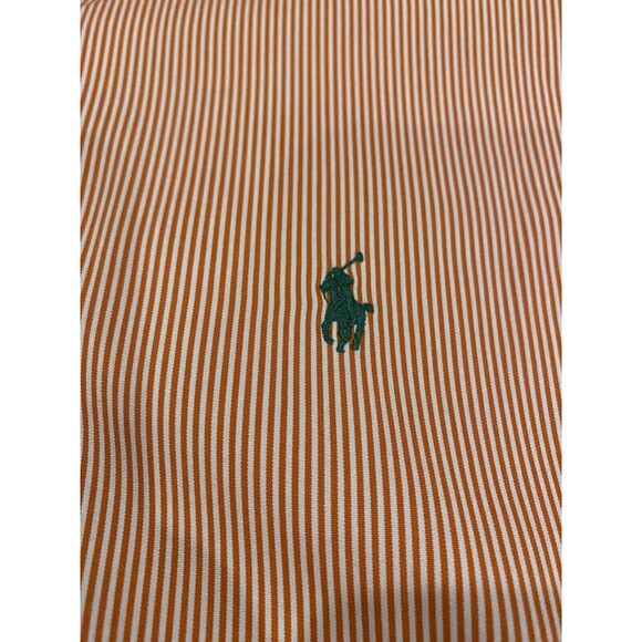 Ralph Lauren Dress Shirt Button Up Long Sleeve Mens X Large Orange Striped - Picture 4 of 10